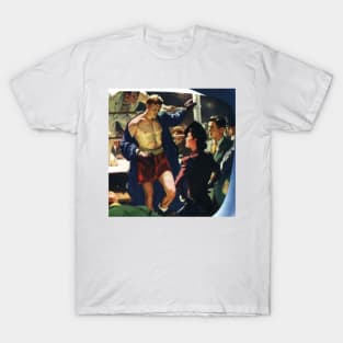 Vintage Sports Boxing, Boxer Leaving the Ring T-Shirt